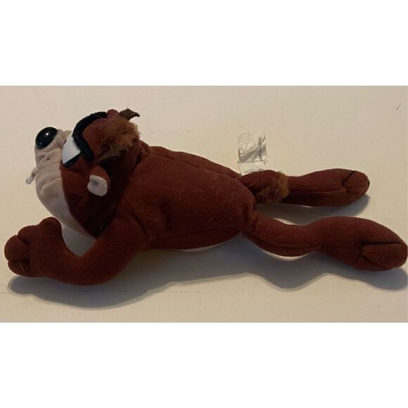 WB Looney Tunes TAZ LAYING DOWN 7" Stuffed Animal. Bean Bag - Picture 4 of 9